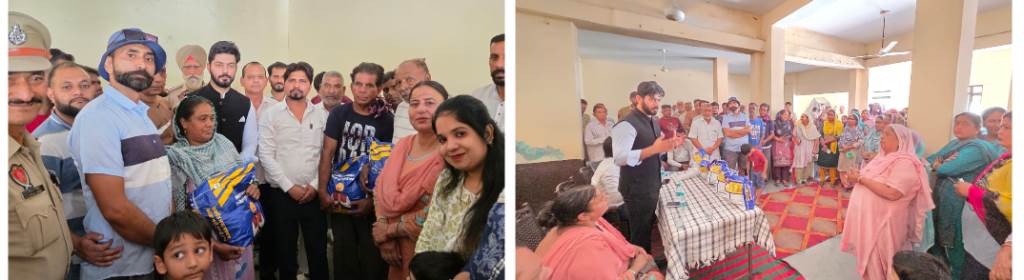Dr Ishank Kumar Distributes Ration Kits to 404 Beneficiary Families in Bassi Kalan